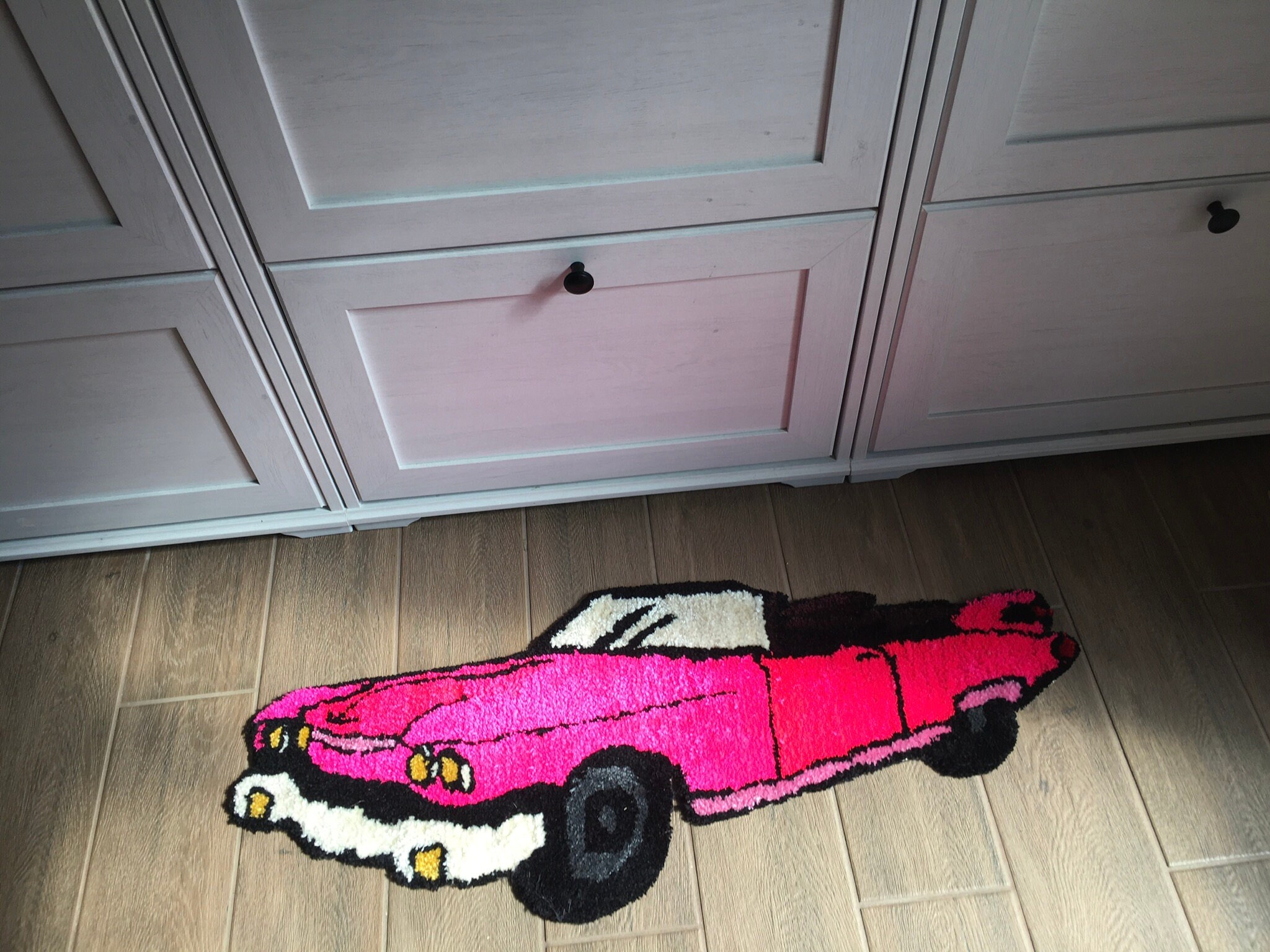 Pink car rug deals