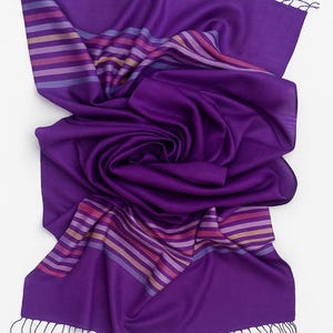 Handwoven Silk Scarf - Levander Mirage