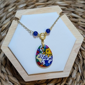 Cat Talavera Hand Painted Jewelry, Necklace