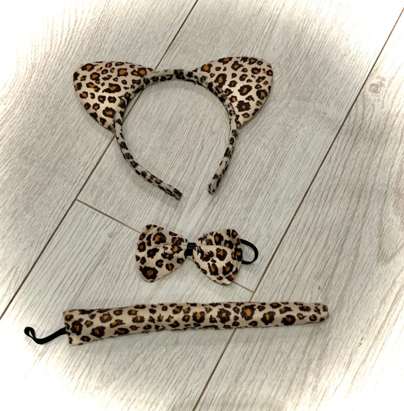 Braunbär-Kostüm-Set – Stirnband, Fliege, Schwanz, Handschuhe, Einheitsgröße Für Kinder | Verkleidung Für Karneval, Theater, Party
