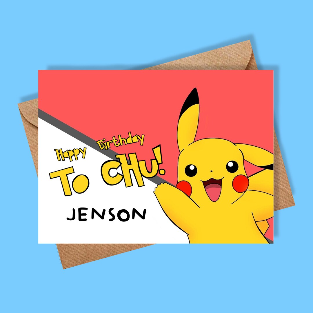 Pokemon Geburtstagskarte Pokemon Karte Ash Pikachu Gotta Etsy.de