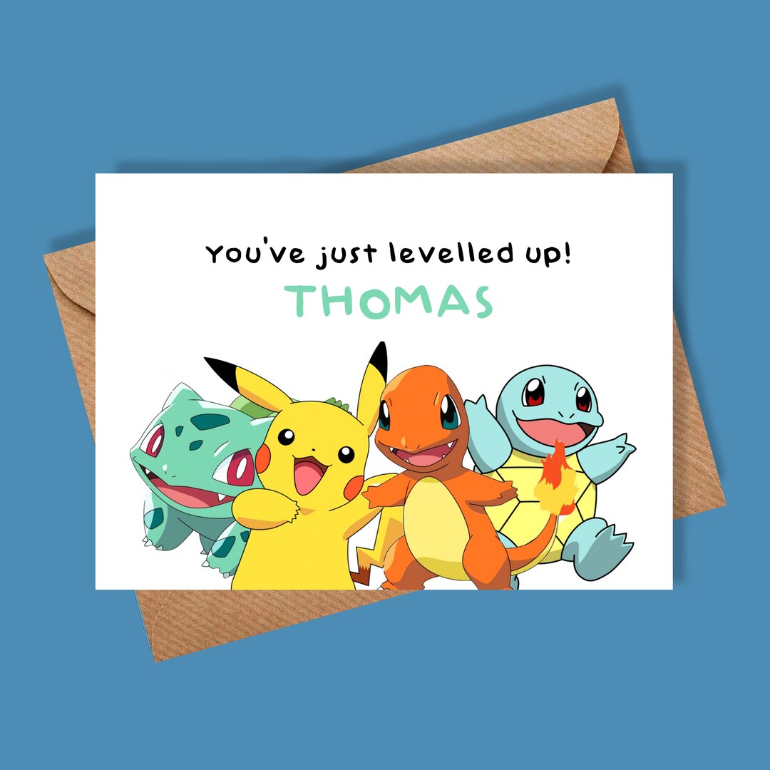 Pokemon Geburtstagskarte Pokemon Karte Ash Pikachu Gotta Etsy.de