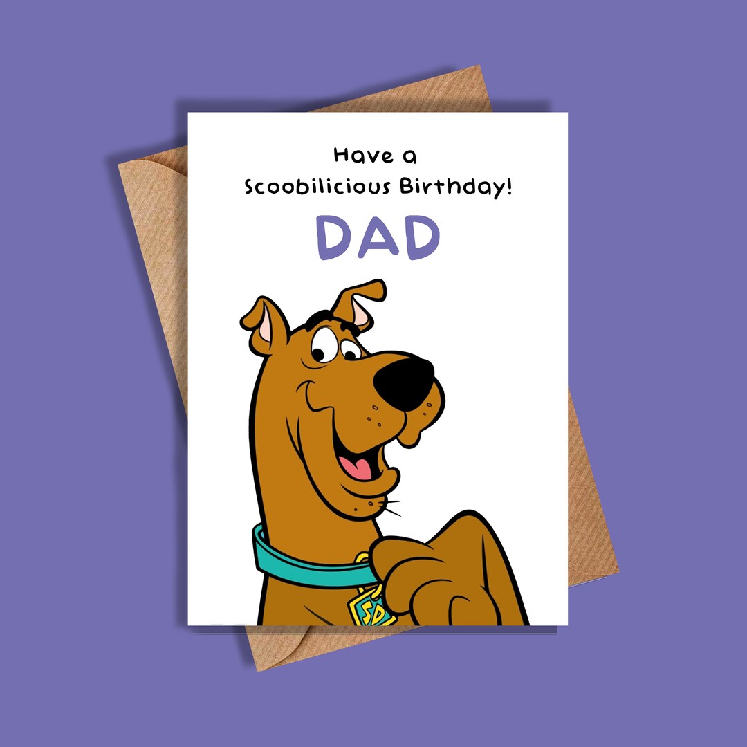 Scooby Doo Personalised Birthday Card Scooby Doo Birthday Etsy