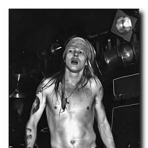 Axl Rose Art Real Cotton Canvas Print. Frame Ready For Dorm, Office, Living Room, Man Cave. Digital Paint Brush Art, 003