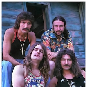 Black Sabbath Art Real Cotton Canvas Print. Frame Ready For Dorm, Office, Living Room, Man Cave. Digital Paint Brush Art
