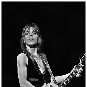 Randy Rhoads Art Real Cotton Canvas Print. Frame Ready For Dorm, Office, Living Room, Man Cave. Digital Paint Brush Art, 005