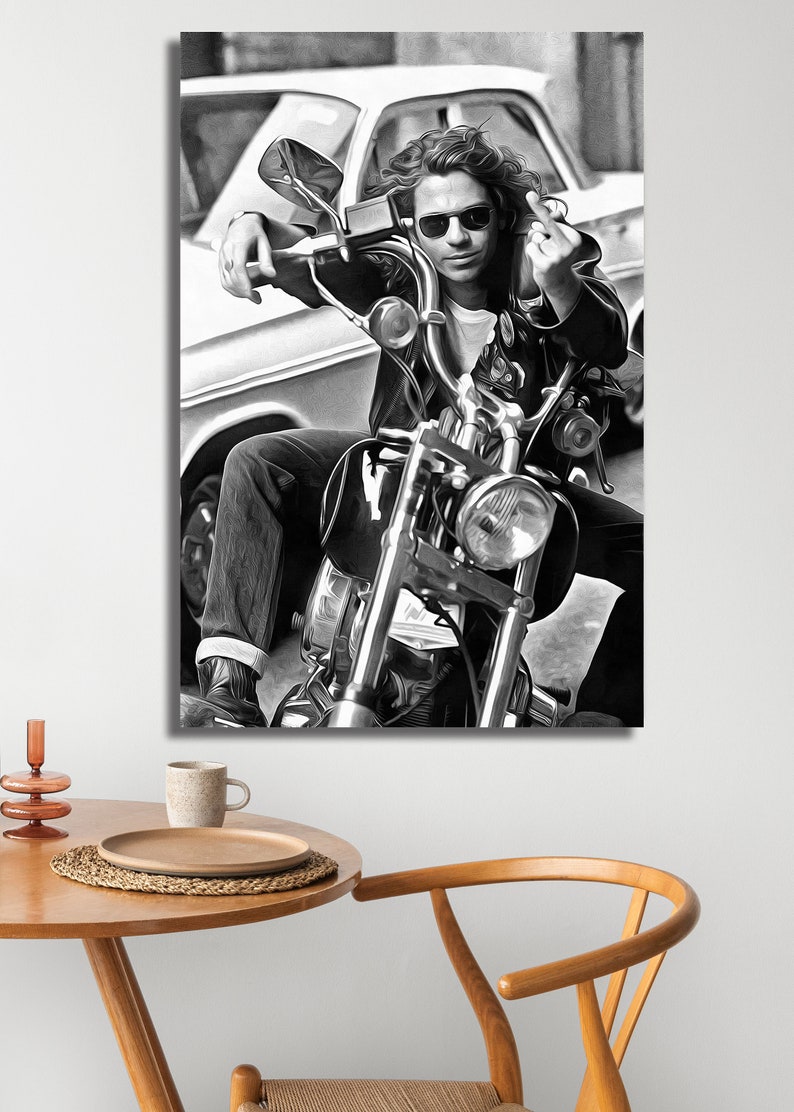 Michael Hutchence Art Real Cotton Canvas Print. Frame Ready Etsy