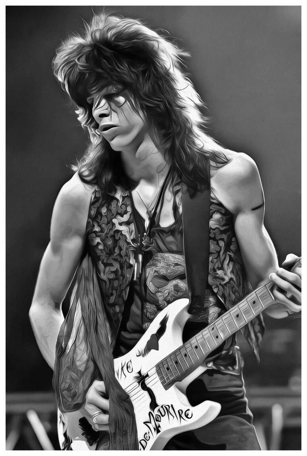 Warren Demartini Art Real Cotton Canvas Print. Frame Ready for Dorm