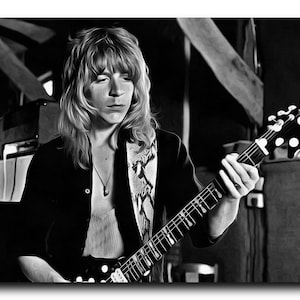 Randy Rhoads Art Real Cotton Canvas Print. Frame Ready For Dorm, Office, Living Room, Man Cave. Digital Paint Brush Art