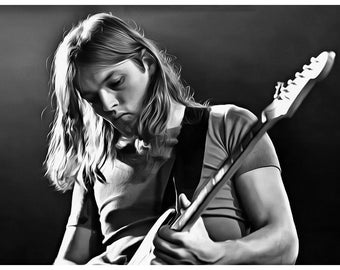 David Gilmour Art, Real Cotton Canvas Print, Dorm Decor