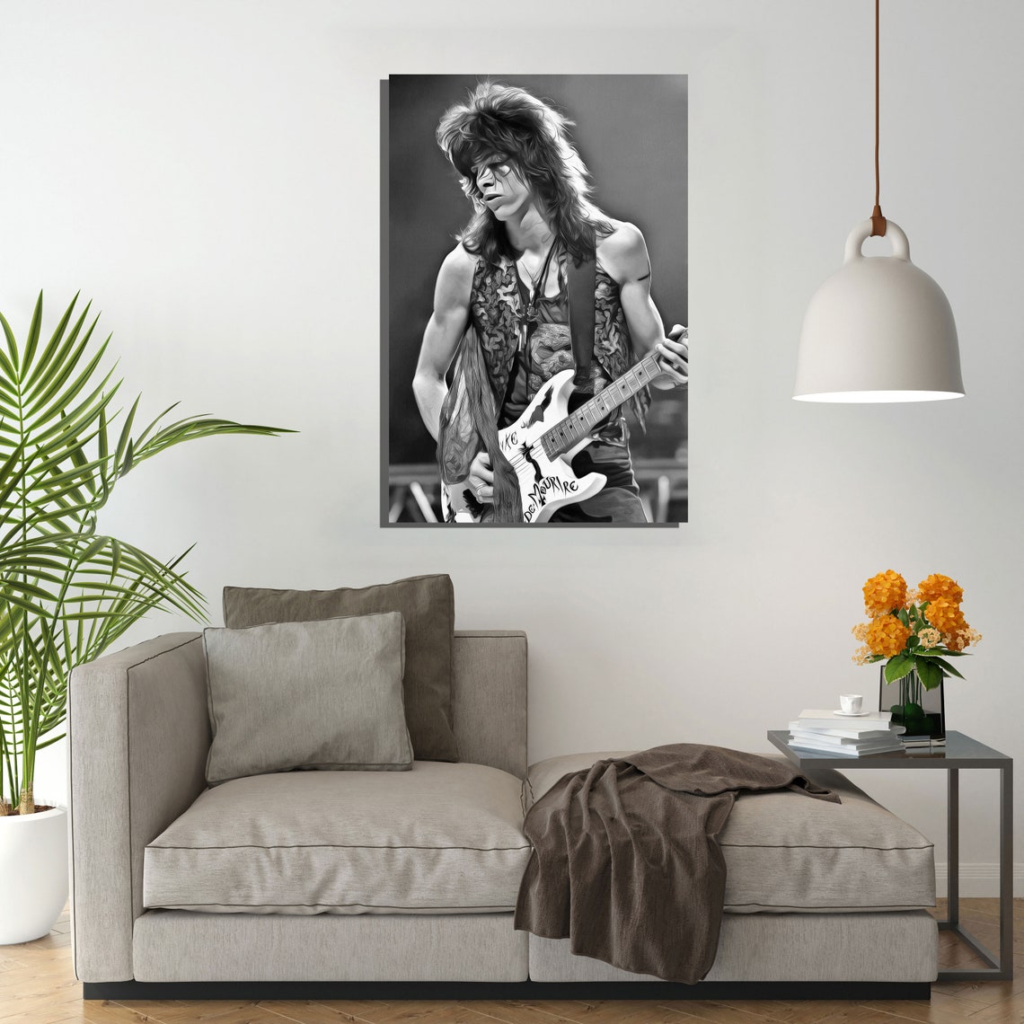 Warren Demartini Art Real Cotton Canvas Print. Frame Ready for Dorm