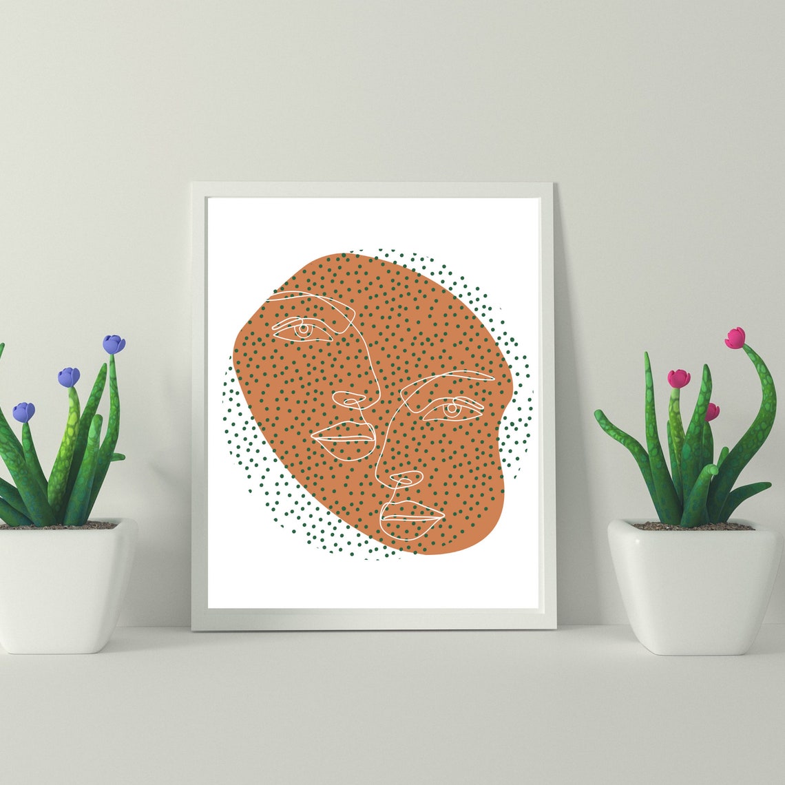 Minimalistic Simple Abstract Face Wall Art PRINTABLES Set of Etsy