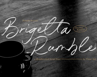 Brigetta Rumble Handbrushed Script Font: Elegant Calligraphy SVG Font