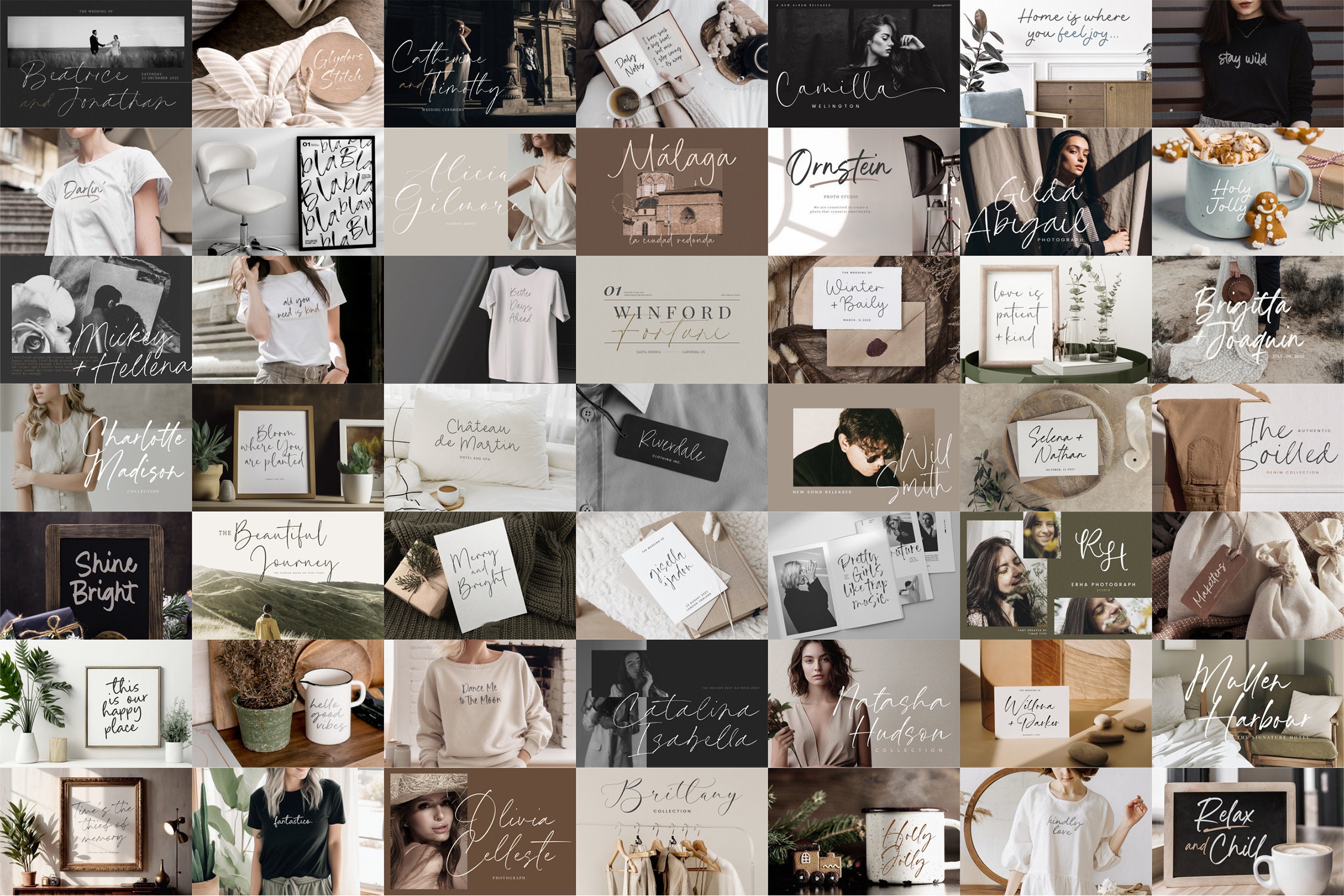 100 Font Bundle - Elegant Script Fonts, Handwritten Font, Wedding Font ...
