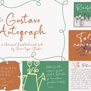 Whimsical Font Bundle Handwritten Wedding Script Font for Invitations ...