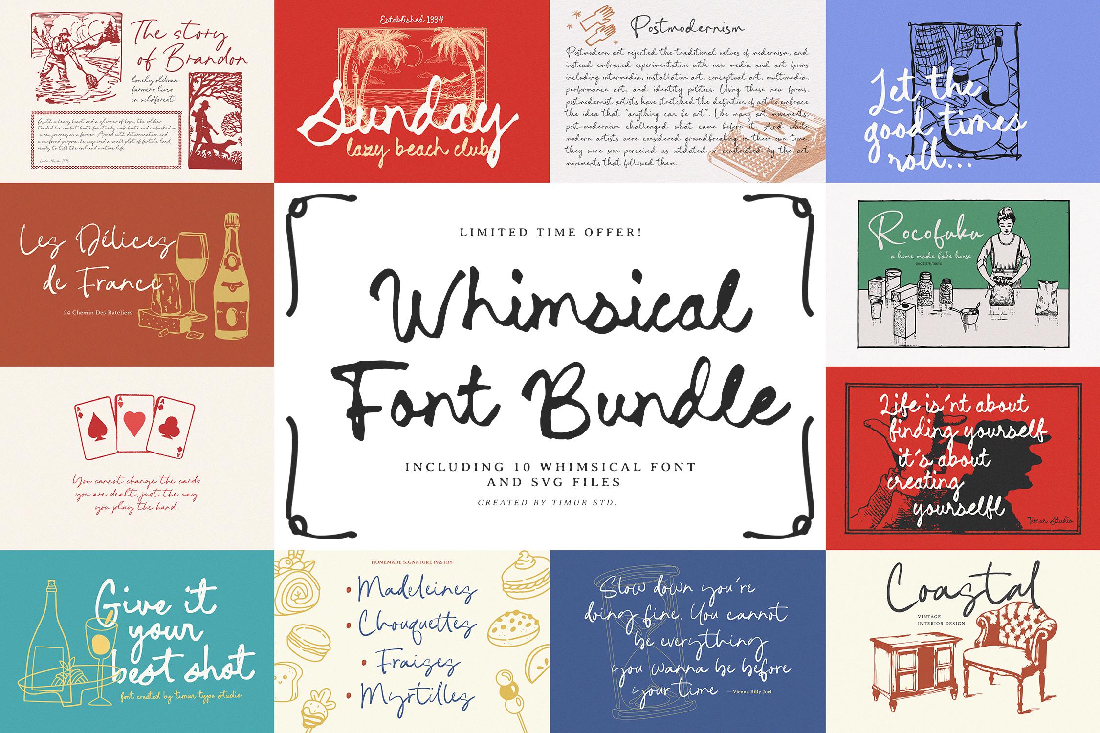 Whimsical Font Bundle Handwritten Wedding Script Font for Invitations Cricut Font Wedding Invitation Fonts Quickly Cursive Calligraphy Fonts