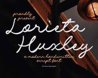 Lorieta Huxley Script Font – Modern Handwritten Monoline (svg, otf, ttf, woff)
