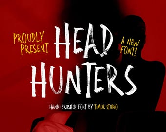 Head Hunters Font – Rough Handbrushed Font for Cricut (ttf, otf, woff, svg)
