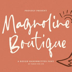 Magnoline Boutique - police manuscrite approximative, script manuscrit fantaisiste, calligraphie de mariage, écriture manuscrite, polices de caractères originales pour Cricut