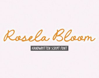 Rosela Bloom - Handwritten Script Font, Calligraphy, Wedding, Modern, Cricut Fonts, Cursive, Canva