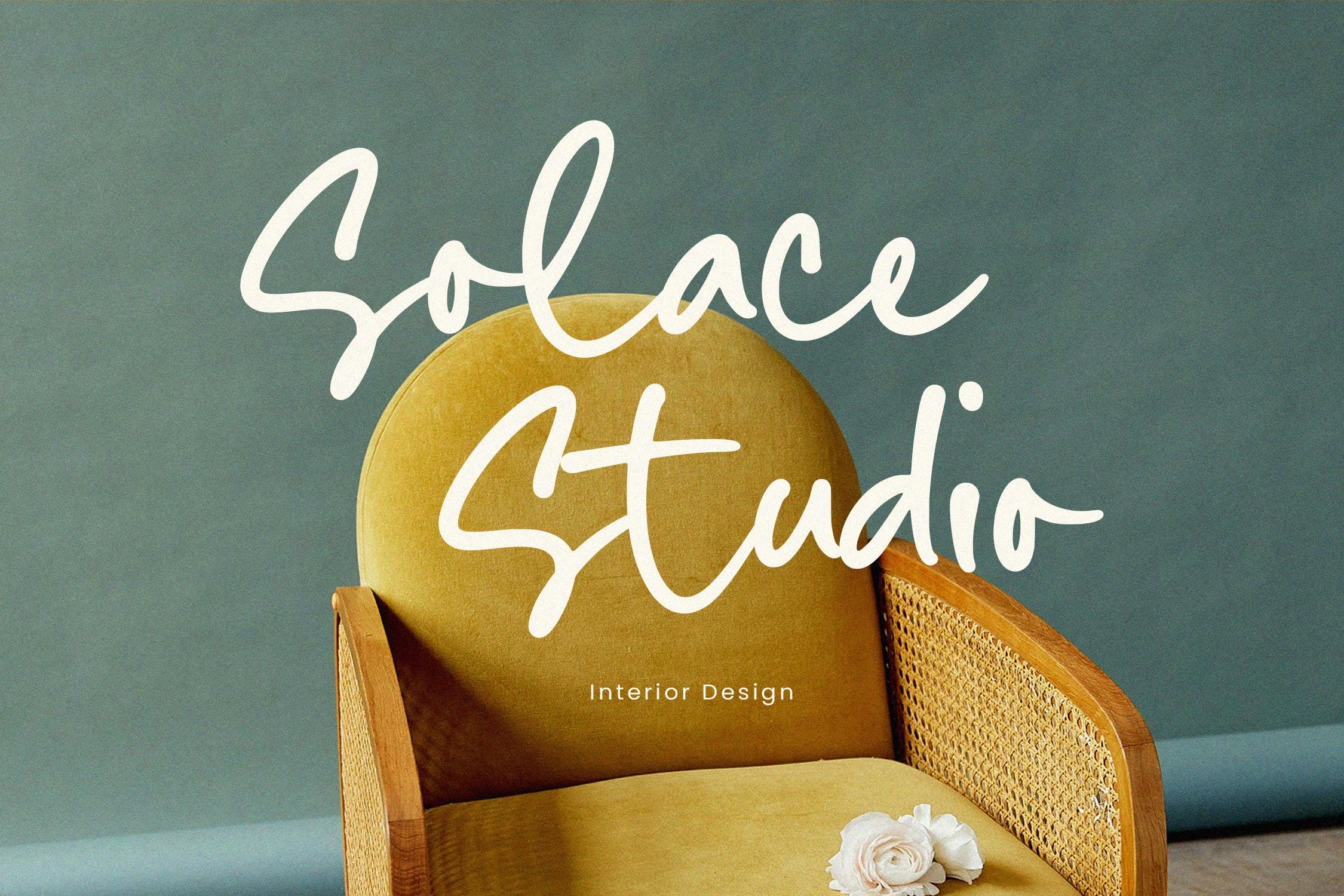 Mustard Nebula Font: Handwritten Script for Cricut & Canva - Etsy