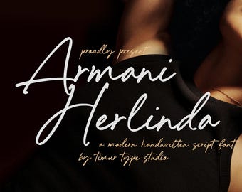 Armani Herlinda Script Font: Modern Handwritten Calligraphy