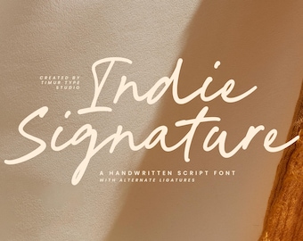 Indie Signature Script Font: Modern Handwritten Calligraphy
