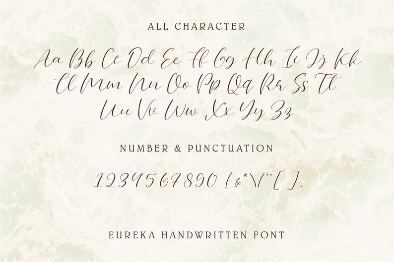 Eureka Font Handwritten Script Font, Cricut Fonts, Fonts for Cricut, Modern Calligraphy, Wedding