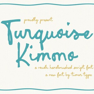 Turquoise Kimono - Whimsical Handwritten Wedding, Script Font, Cricut Font, Wedding Invitation, Quickly Cursive, Quirky Calligraphy, Cursive