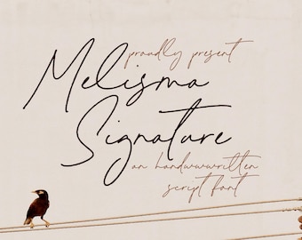 Melisma Signature Handwritten Script Font: Modern Calligraphy for Cricut & Procreate