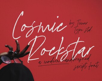 Cosmic Rockstar - Modern Handbrushed Script Font, Wedding, Cricut Font, Wedding Invitation, Quickly Cursive, Quirky Calligraphy, Cursive SVG