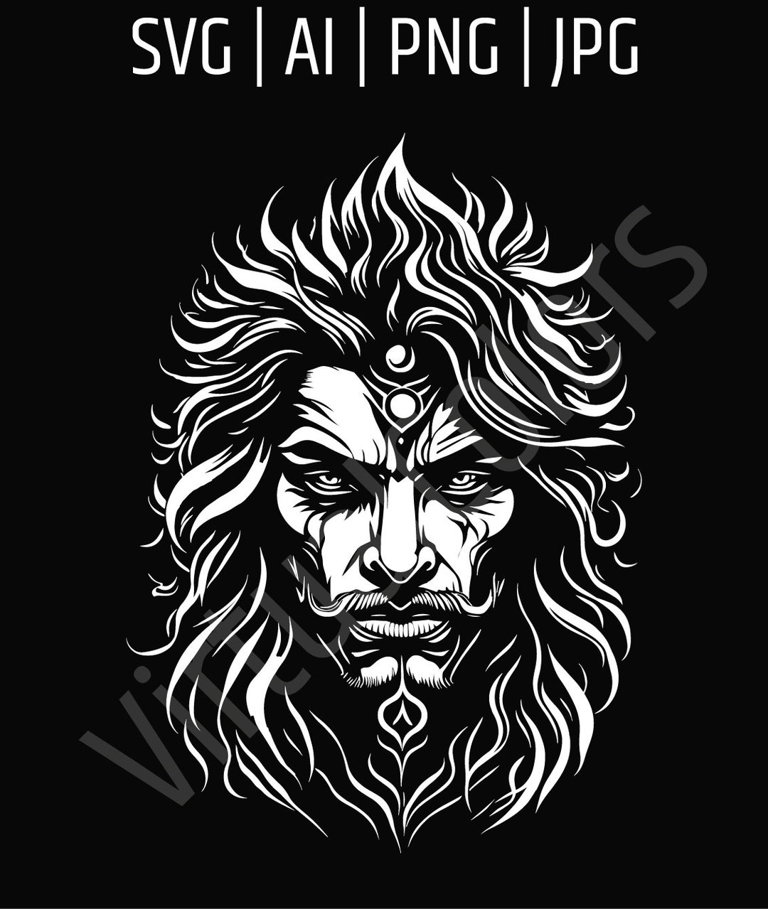 dibujo de shiva enojado