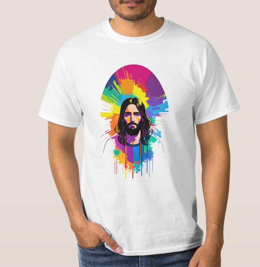 Colorful Jesus Color Splash Painting Style Design, Vector, Christian ...