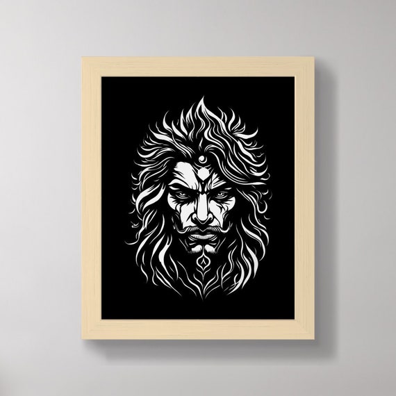 dibujo de shiva enojado