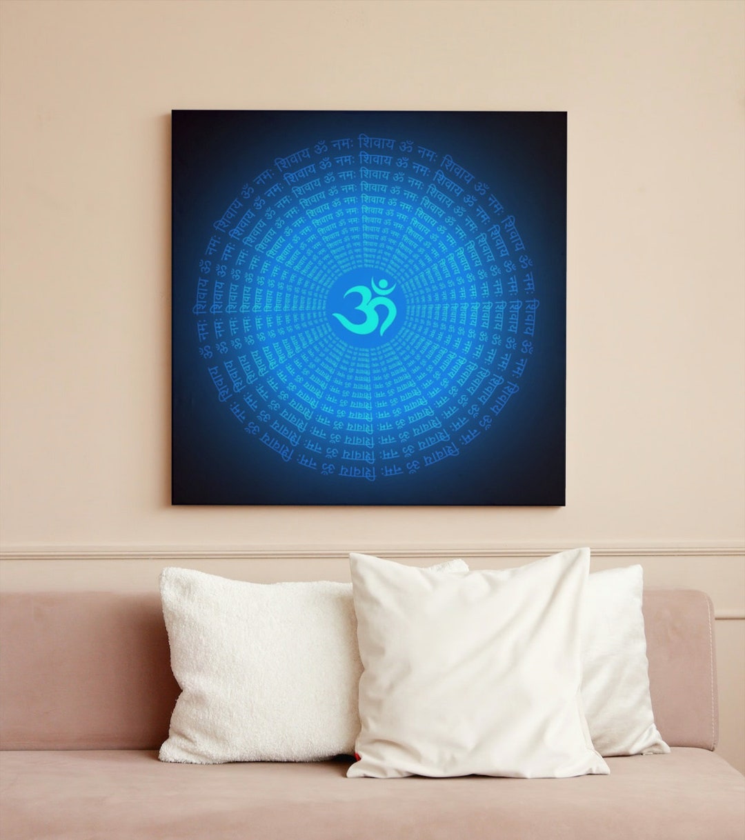 Spiritual Om Chanting, Om Chanting, Blue Poster, Frame, Hinduism ...