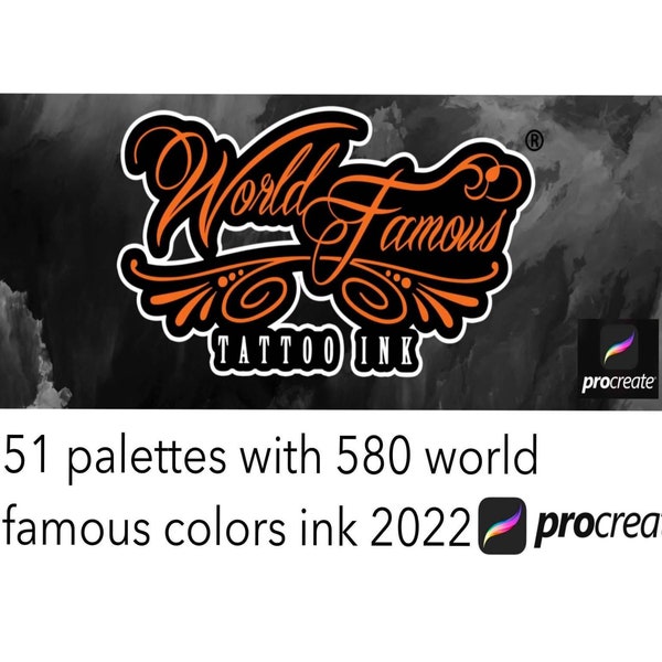 All World famous Tinte 2022 für Procreat Tattoo