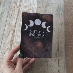 Tout est une phase Carte postale d’affirmation auto-dessinée DINA6