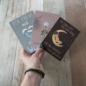 Ansichtkaartenset Geboorte - Positieve Affirmatiekaarten Ansichtkaart DINA6 Postpartum Geboortecadeau Babyvroedvrouw Doula Zwangerschap