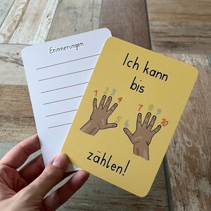 Je peux compter jusqu'à 10 carte d'étape pour enfants carte postale DINA6 bébé maternelle école primaire cadeau enfant en bas âge apprendre à numéroter