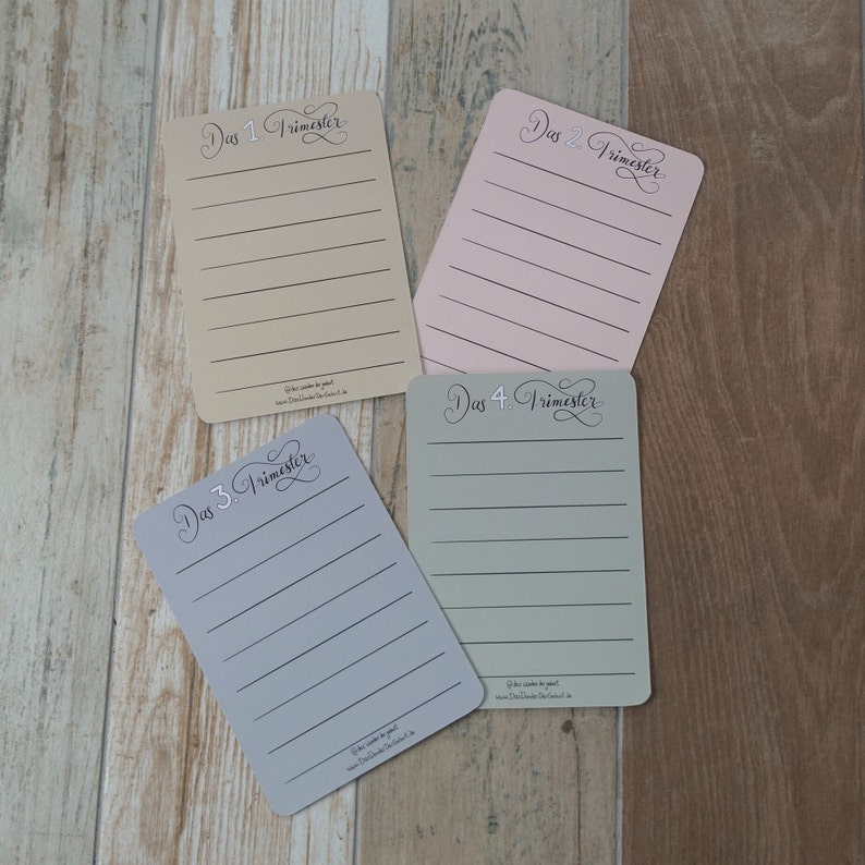 The Trimester Set Milestone Cards Commemorative Cards Postcard - Etsy