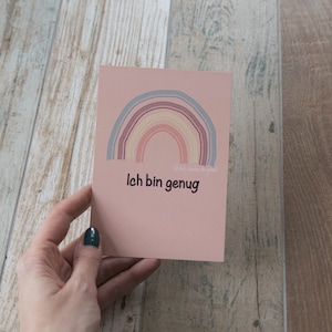 Je suis assez auto-dessiné carte d’affirmation carte postale DINA6
