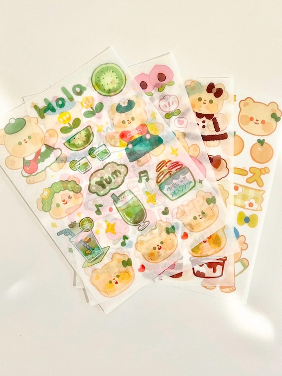 Zonster 80 Stück Kawaii Bär Aufkleber – Bunte PVC-Aufkleber Für Tagebuch, DIY & Deko