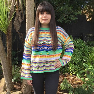 Colourful Stripes Knitted Sweater