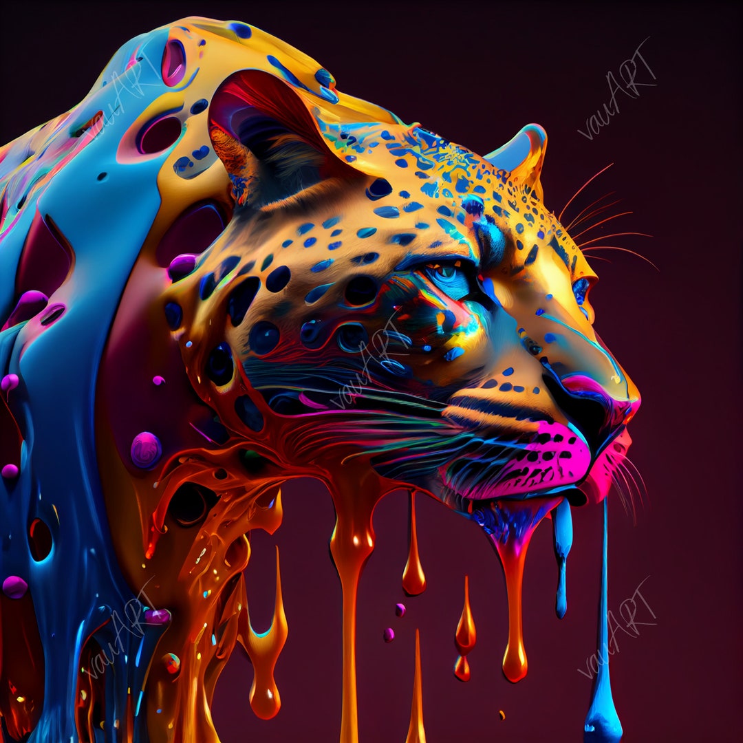 Leopard Surrealism AI Art Digital Art AI Generate Art AI Art Print Ai ...
