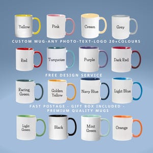 Custom Mug - Any Design- Fast Postage -Personalised Photos Images Logo & Text - 11oz Ceramic Cup- Business Branded
