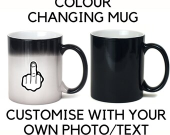 Taza personalizable que cambia de color: regalo divertido y grosero