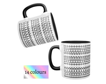 Taza de café con mensaje oculto "Joder esta mierda", taza divertida, opciones de color.