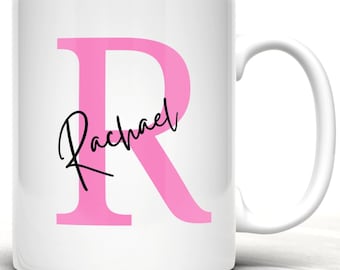 Personalisierte Initial Name Tasse 11 Unze Keramik Kaffeetasse