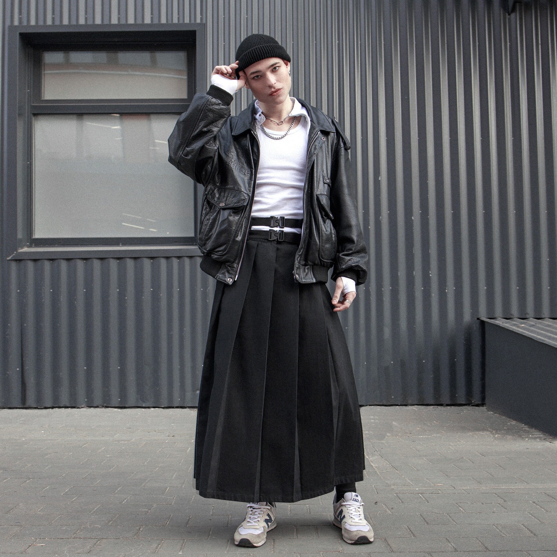 【TARGETTO】23FW★ DOUBLE BELT PLEATS SKIRT Targetto Double-belted mini skirt | ITeSHOP
