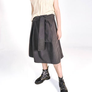 Men's woolen skirt "Alt" with elongated waistband